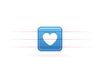 Moi   Button Blue   Heart Image